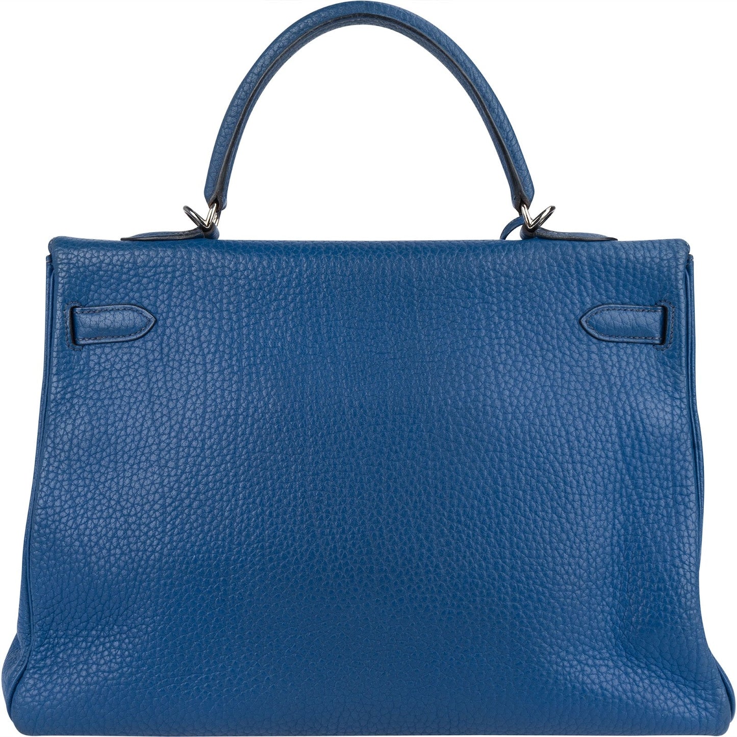 Hermès Bleu Togo Leather Kelly Retourne 35 Handbag