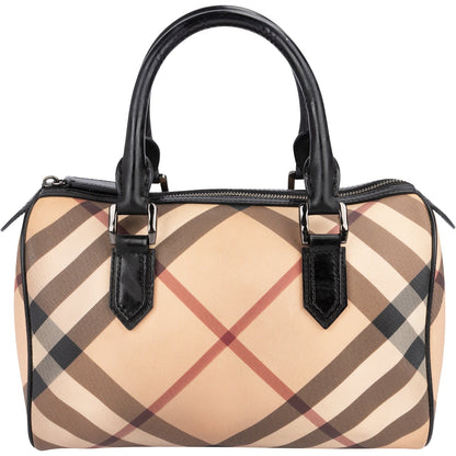 Burberry Nova-Check Monogram Boston Handbag