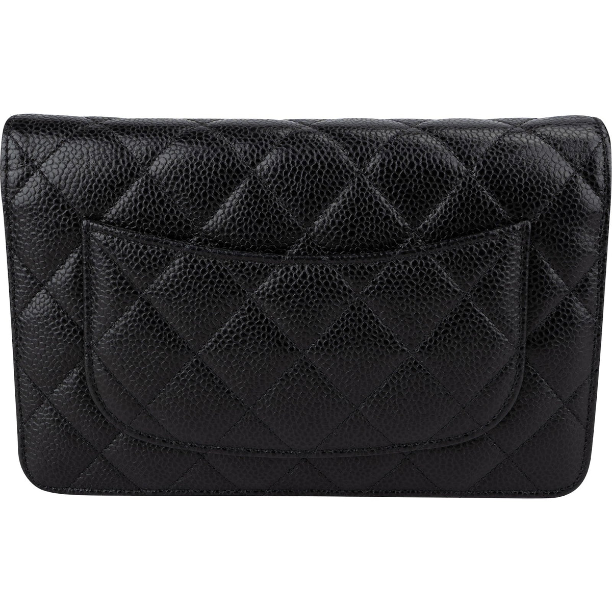 Chanel Quilted Caviar Leather Classic Wallet On Chain Crossbody Bag