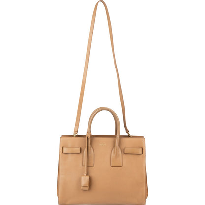 Yves Saint Laurent Smooth Leather Sac De Jour Handbag