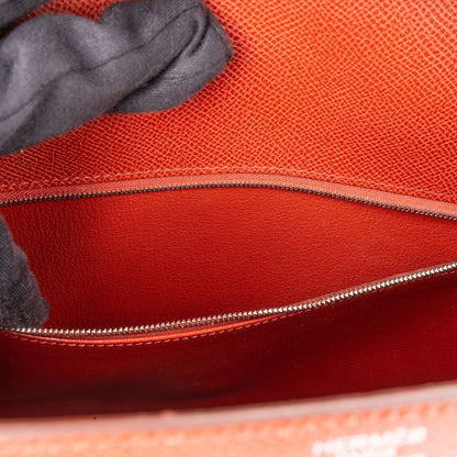 Hermès Epsom Leather Kelly Palladium 35 Sellier Handbag