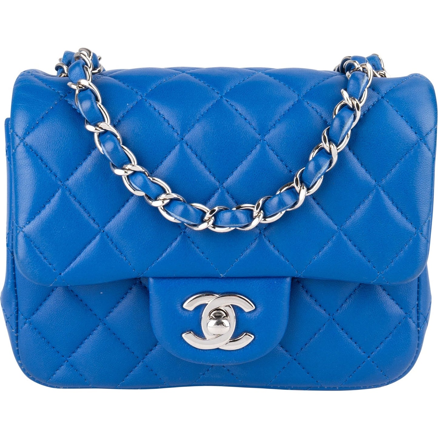 Chanel Quilted Lambskin Mini Single Flap Crossbody Bag