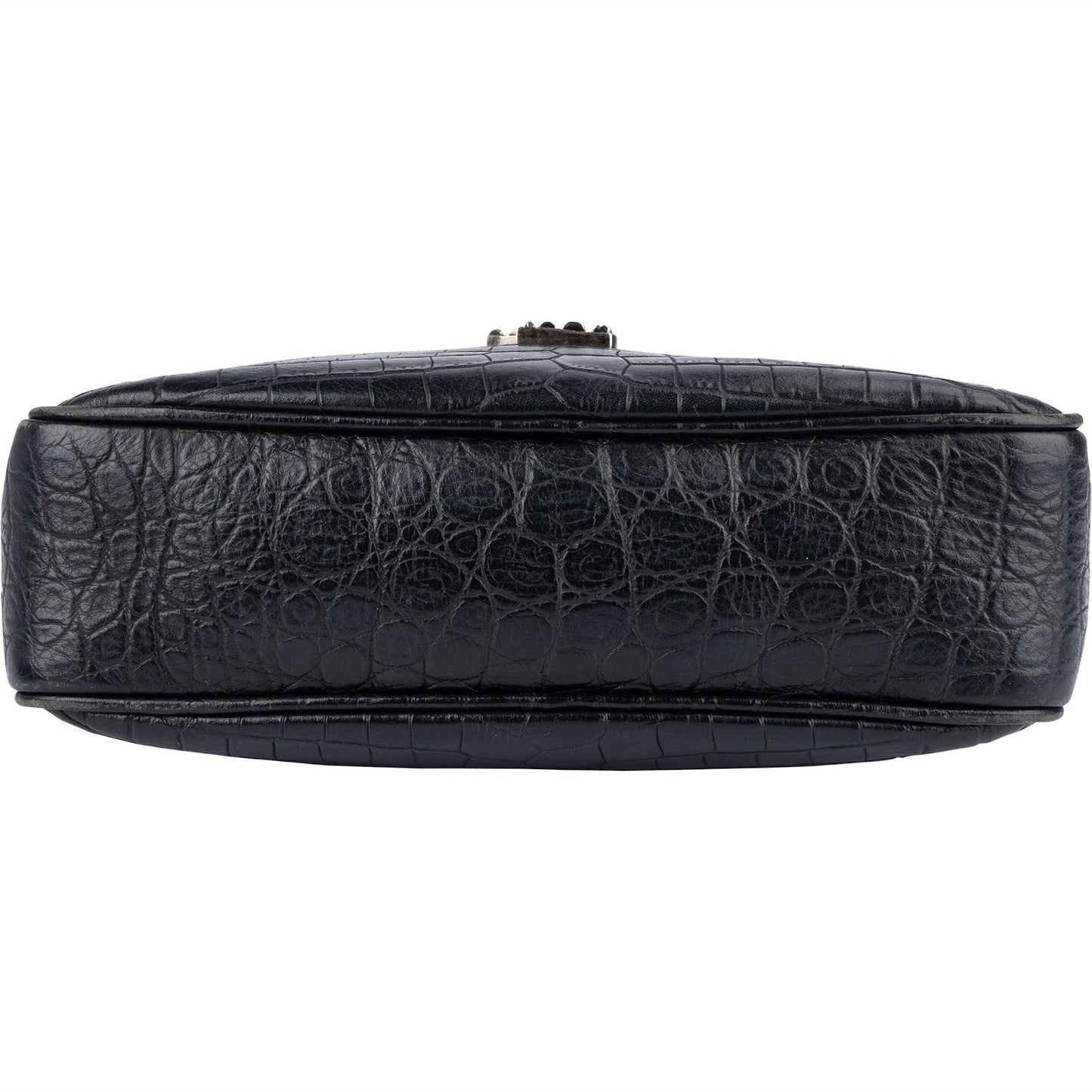 Saint Laurent Croc-Embossed Leather Lou Camera Crossbody Bag