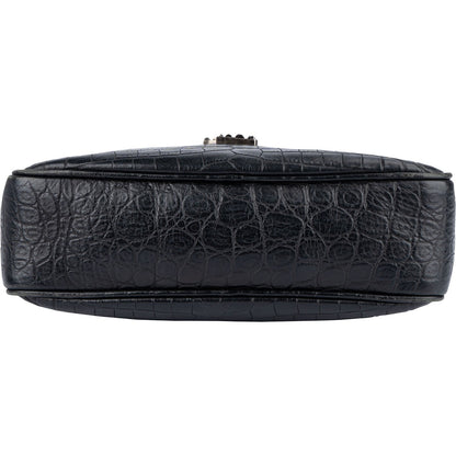 Saint Laurent Croc-Embossed Leather Lou Camera Crossbody Bag