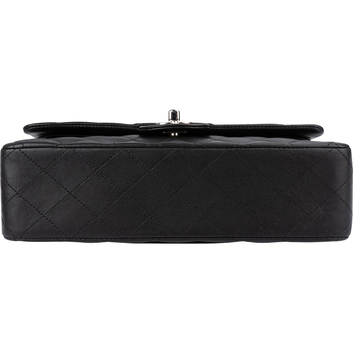 Chanel Quilted Lambskin Palladium Medium Double Flap Shoulder Bag