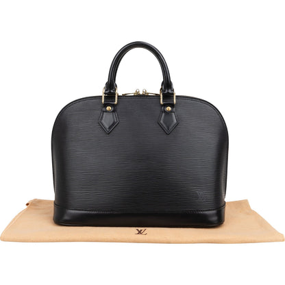 Louis Vuitton Noir Epi Leather Alma PM Handbag