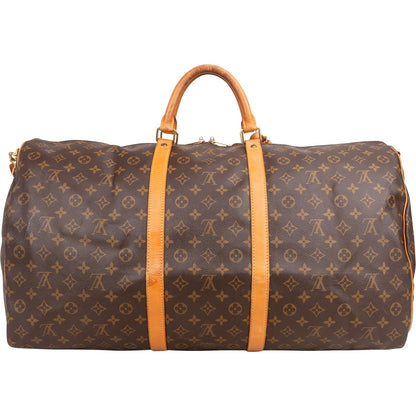 Louis Vuitton Monogram Canvas Keepall 60 Bandoulière Travel Bag