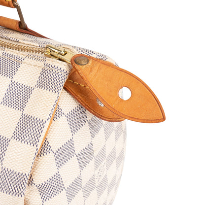 Louis Vuitton Monogram Damier Azur Canvas Speedy 25 Handbag