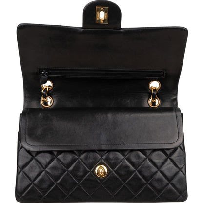 Chanel Quilted Lambskin Medium 24K Gold Double Flap Shoulder Bag