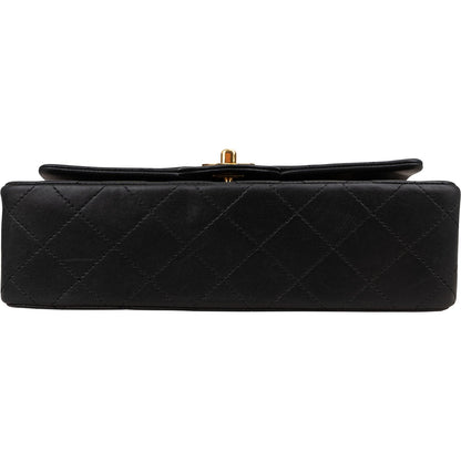 Chanel Quilted Lambskin Small 24K Gold Double Flap Shoulder Bag