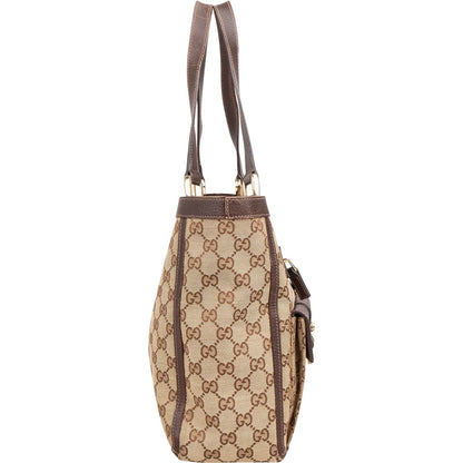 Gucci Monogram GG Canvas Abbey Double Pocket Tote Shoulder Bag