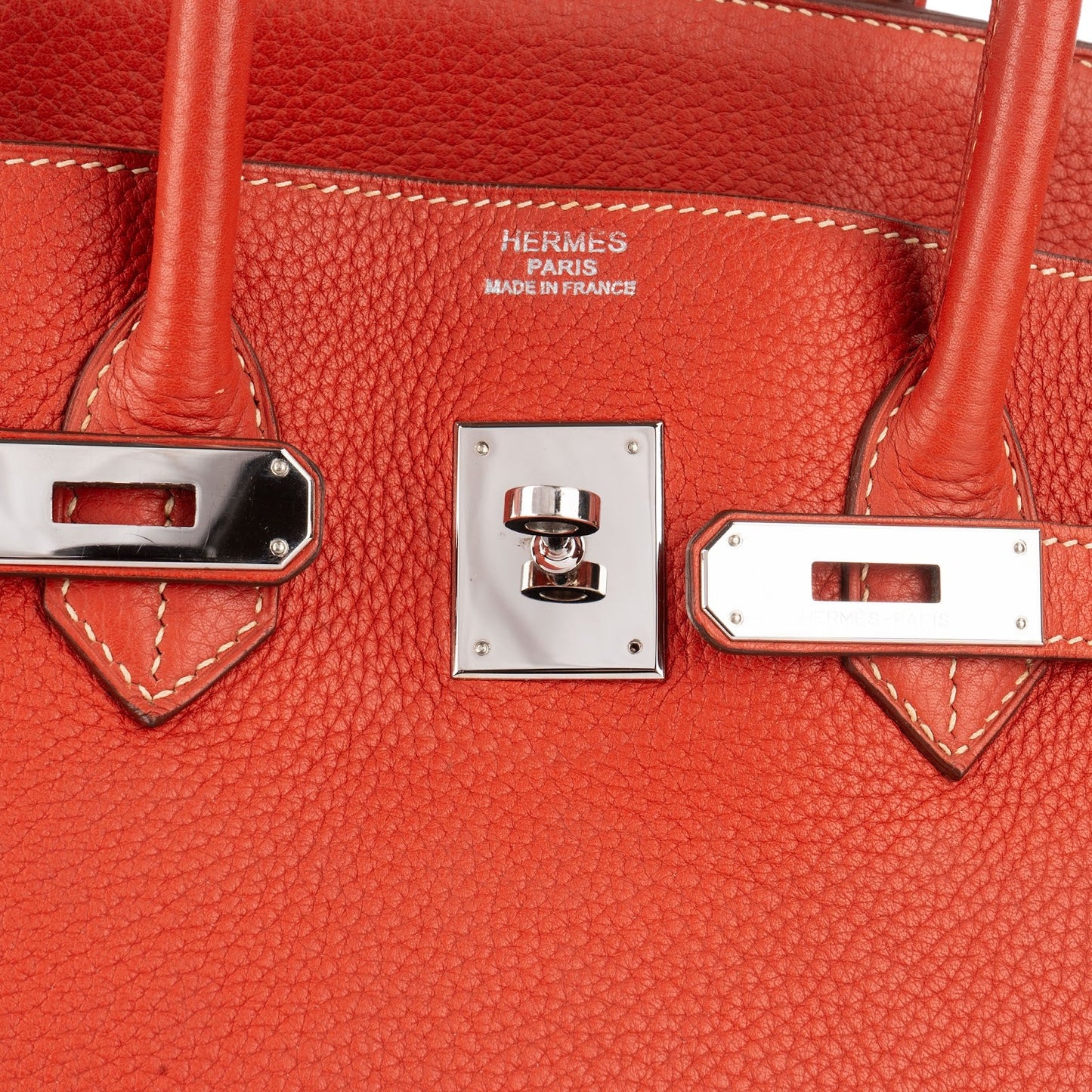 Hermès Pink Taurillon Clemence Birkin 35 Handbag Clay Red Bougainvillier