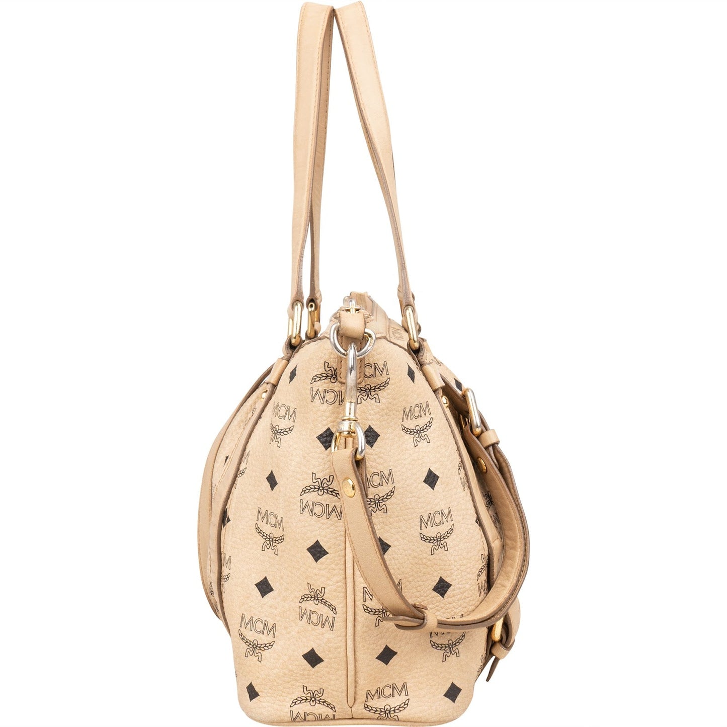 MCM Monogram Visetos Satchel Tote Handbag