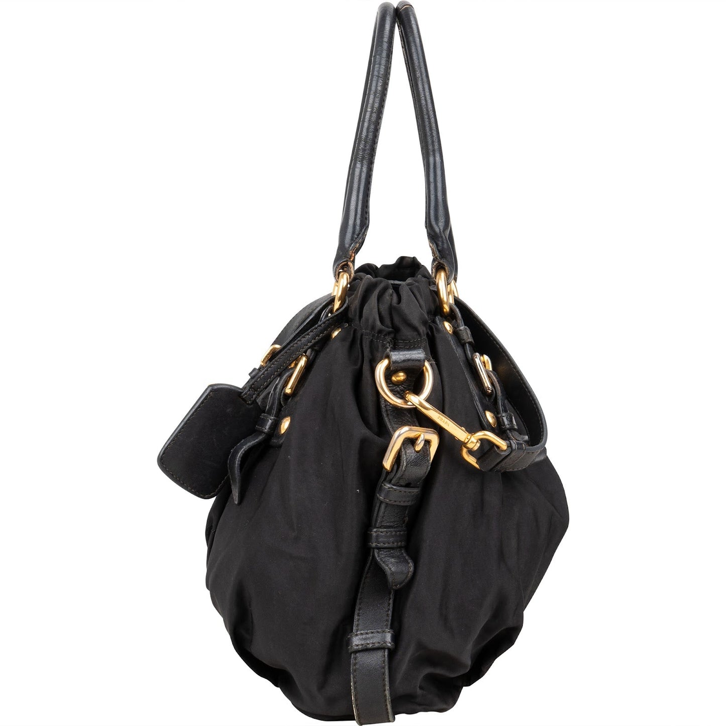 Prada Black Nylon Logo Handbag