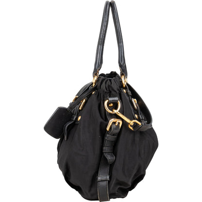 Prada Black Nylon Logo Handbag