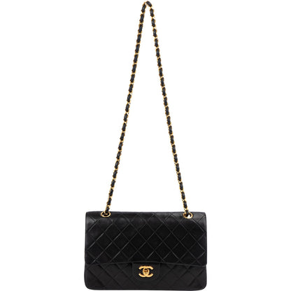 Chanel Quilted Lambskin Medium 24K Gold Double Flap Shoulder Bag
