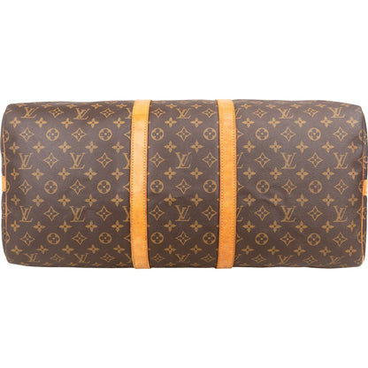 Louis Vuitton Monogram Canvas Keepall 55 Bandoulière Travel Bag