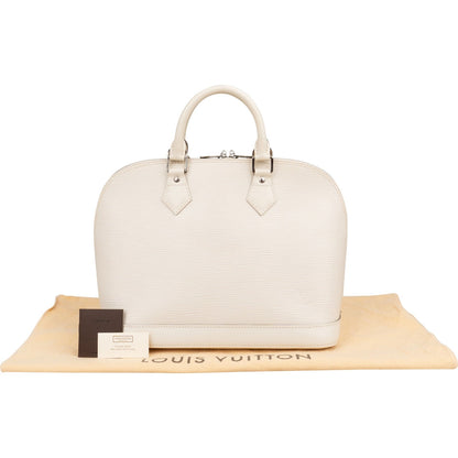 Louis Vuitton Ivory Epi Leather Alma PM Handbag