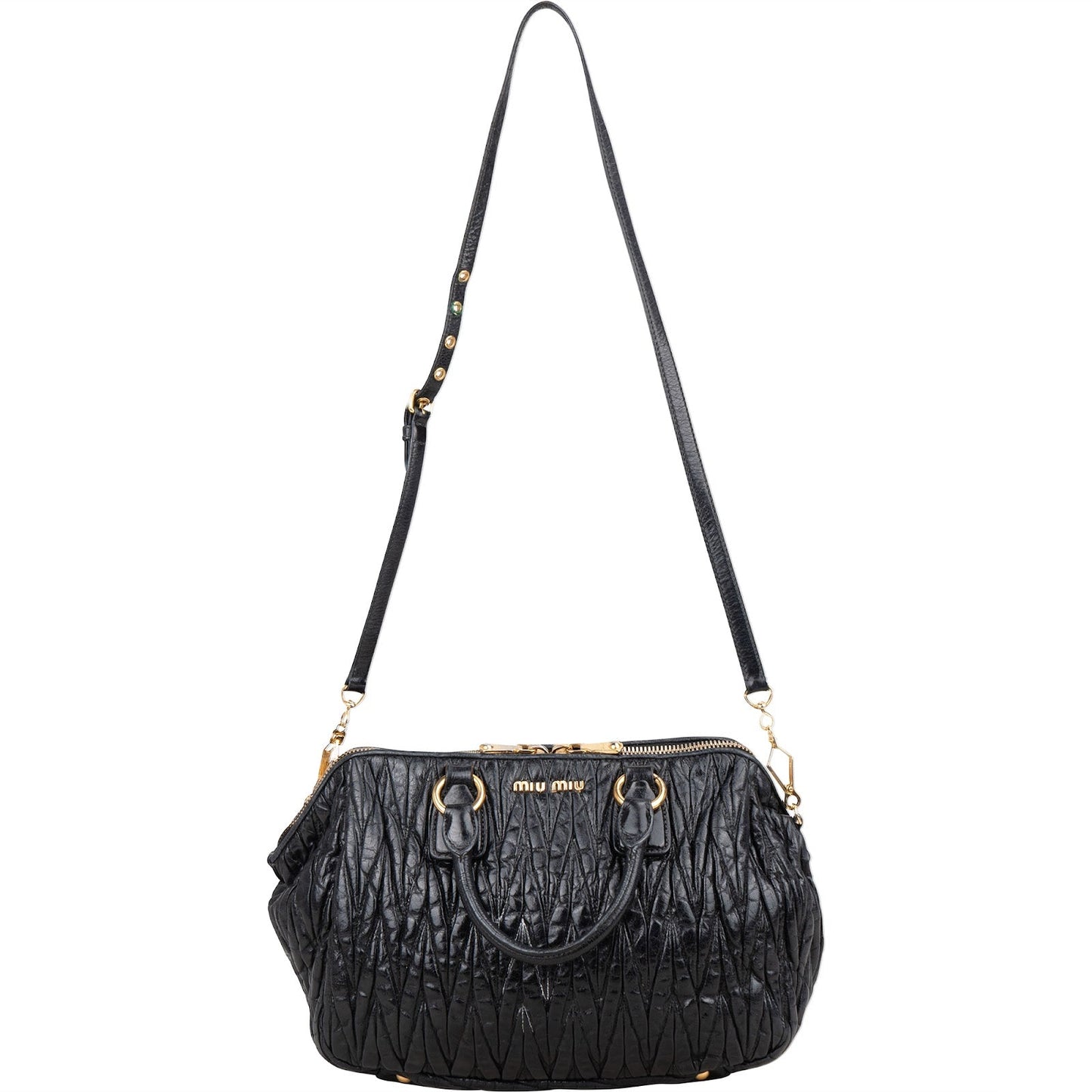 Miu Miu Matelassé Nappa Leather Bauletto Handbag