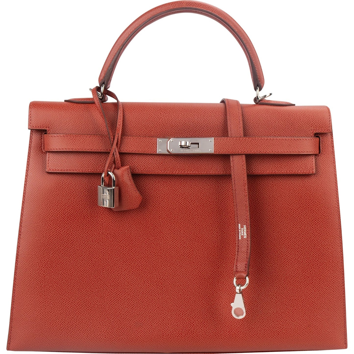 Hermès Epsom Leather Kelly Palladium 35 Sellier Handbag