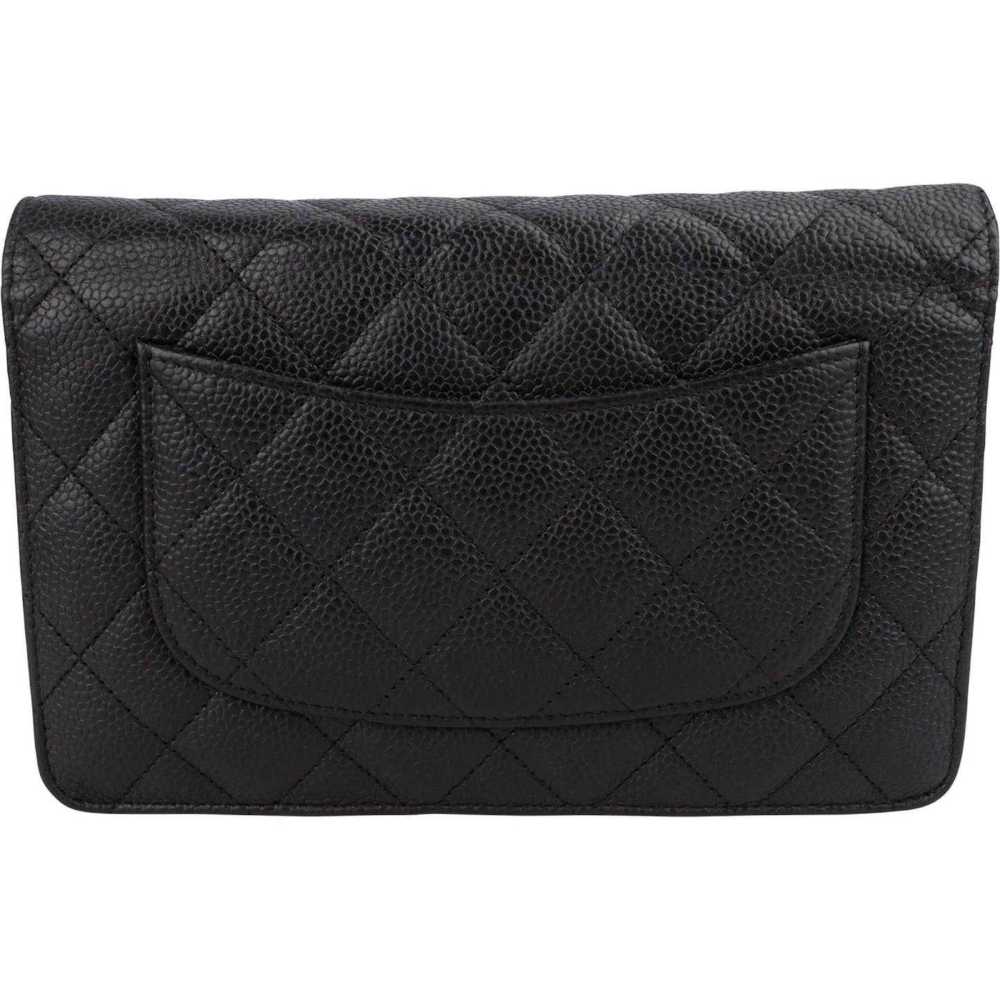 Chanel Quilted Caviar Leather Wallet on Chain Crossbody Bag