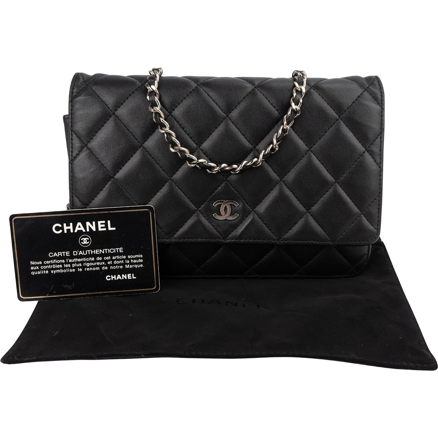 Chanel Quilted Lambskin Wallet on Chain Crossbody Bag