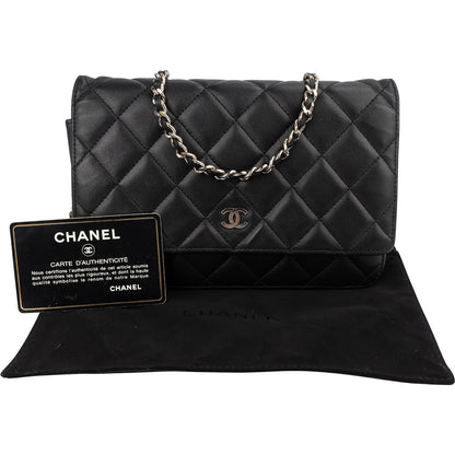 Chanel Quilted Lambskin Wallet on Chain Crossbody Bag