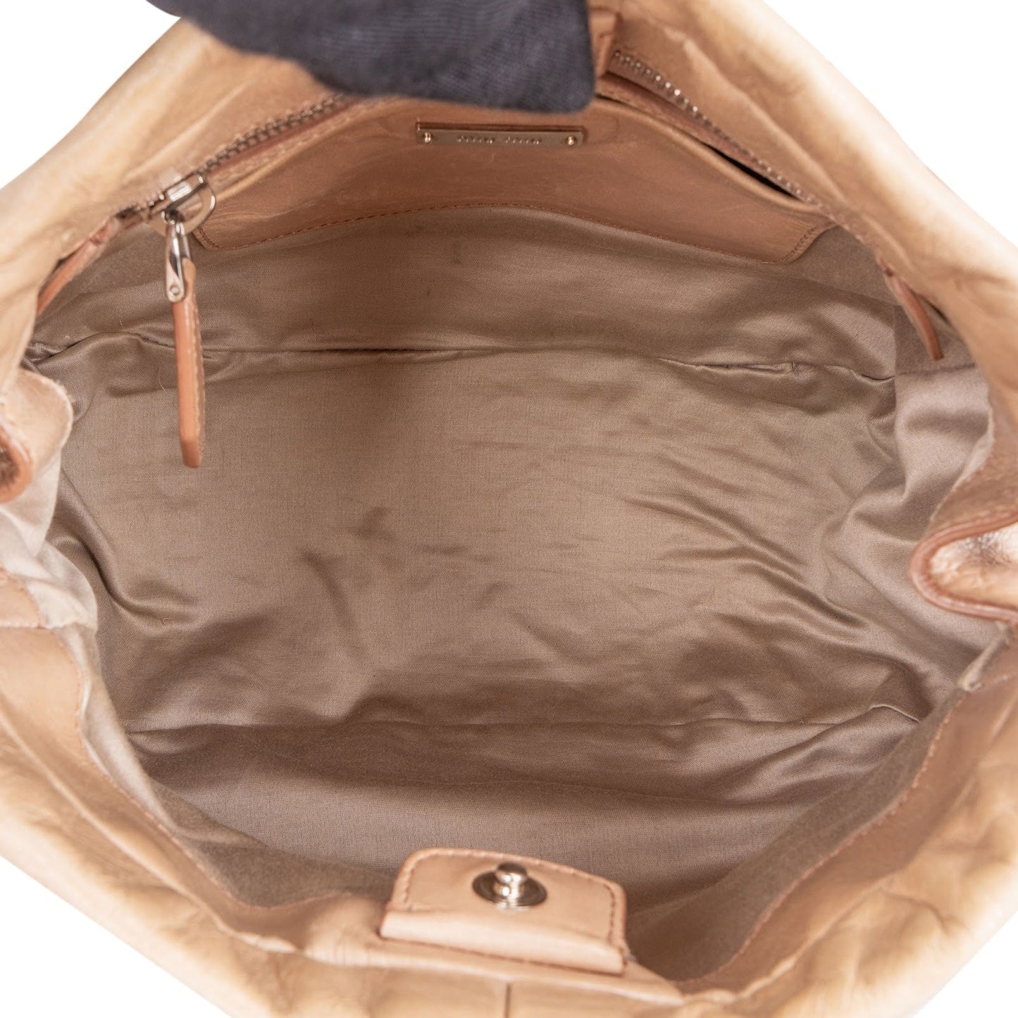 Miu Miu Vitello Lux Bow Bag Handbag