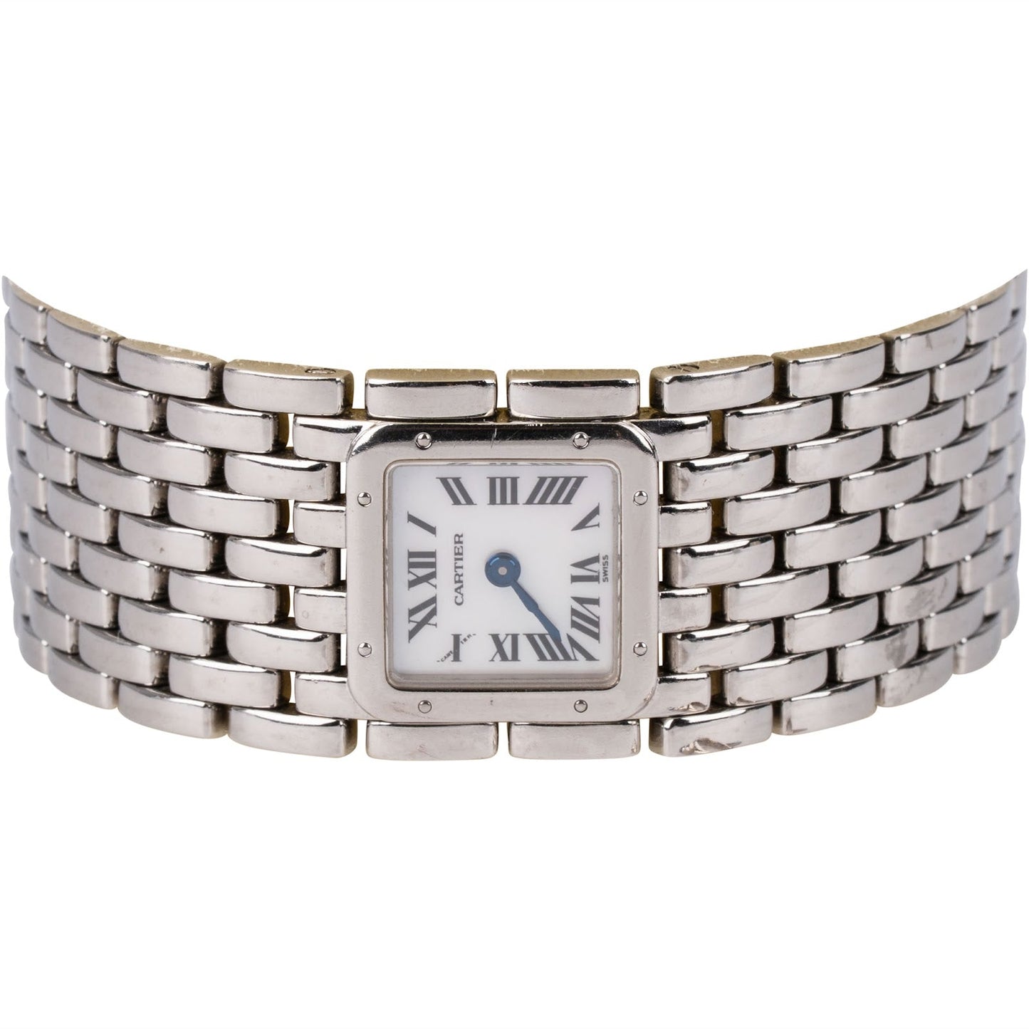 Cartier Silver Tone Tank Française 2384 Women Watch