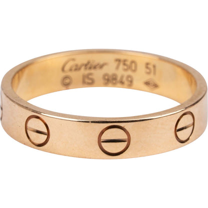 Cartier Au 750 Gold LOVE Wedding Band Ring (#51)