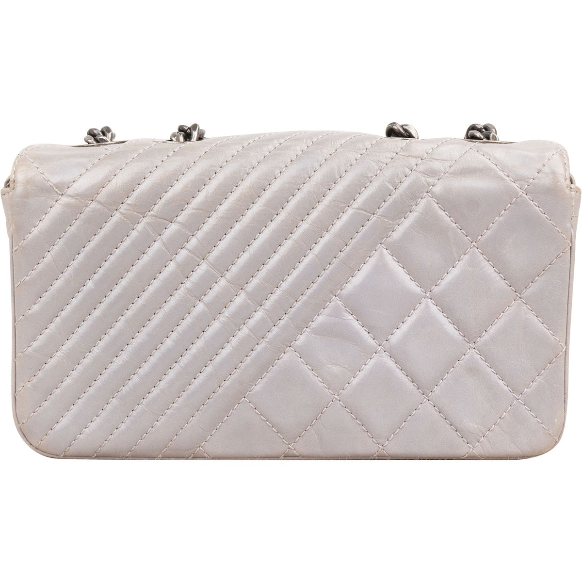 Chanel Aged Quilted Calfskin Coco Boy Single Flap Crossbody Bag