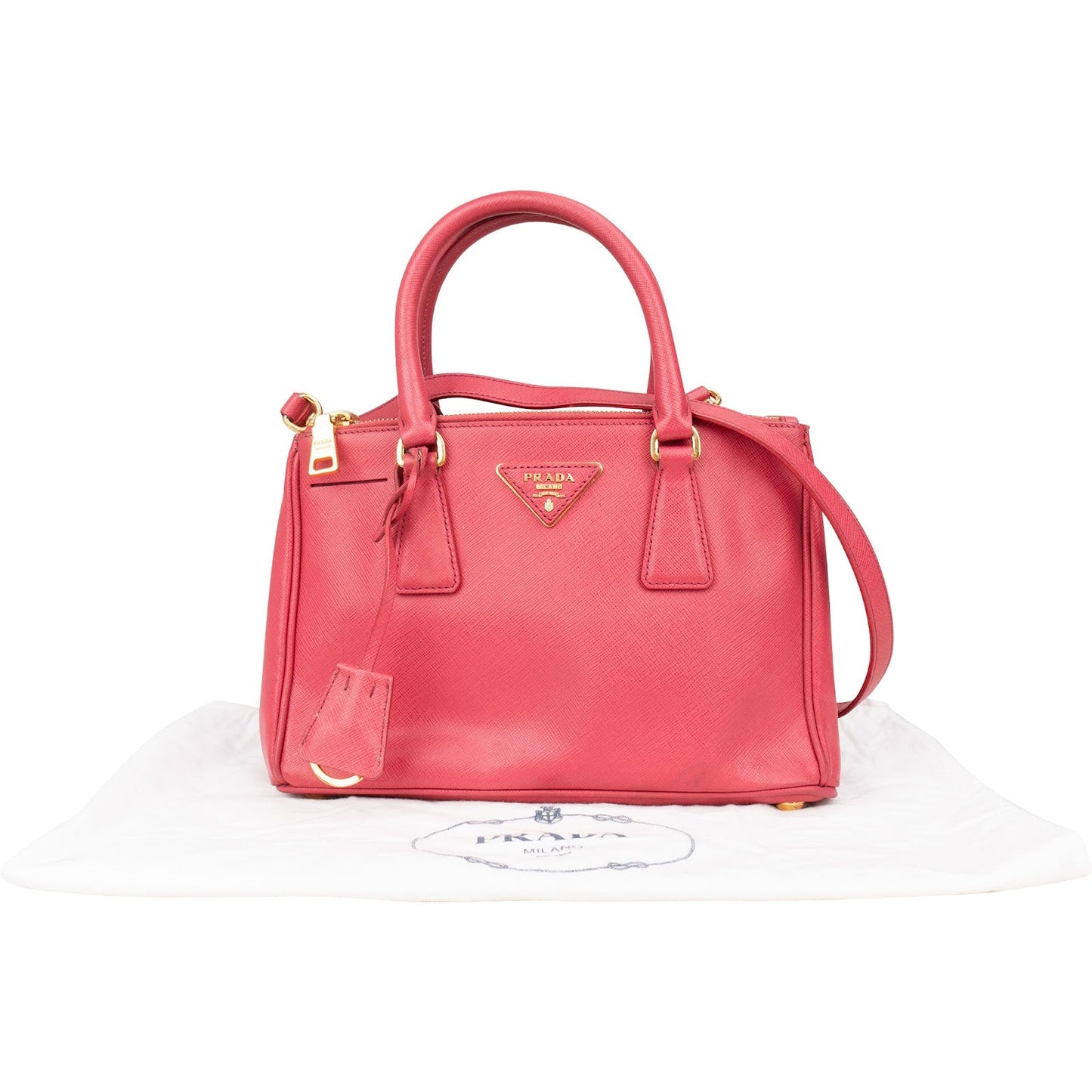 Prada Saffiano Leather Small Galleria Tote Handbag