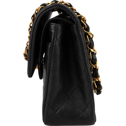 Chanel Quilted Lambskin 24K Small Double Flap Shoulder Bag