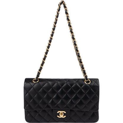 Chanel Quilted Lambskin CC Medium Double Flap Shoulder Bag