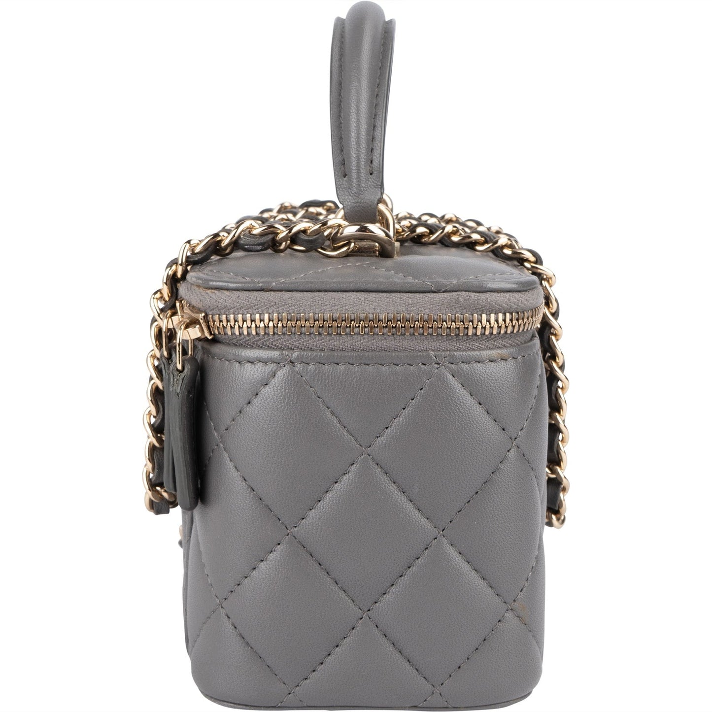 Chanel Quilted Lambskin Top Handle Vanity Case Crossbody Bag