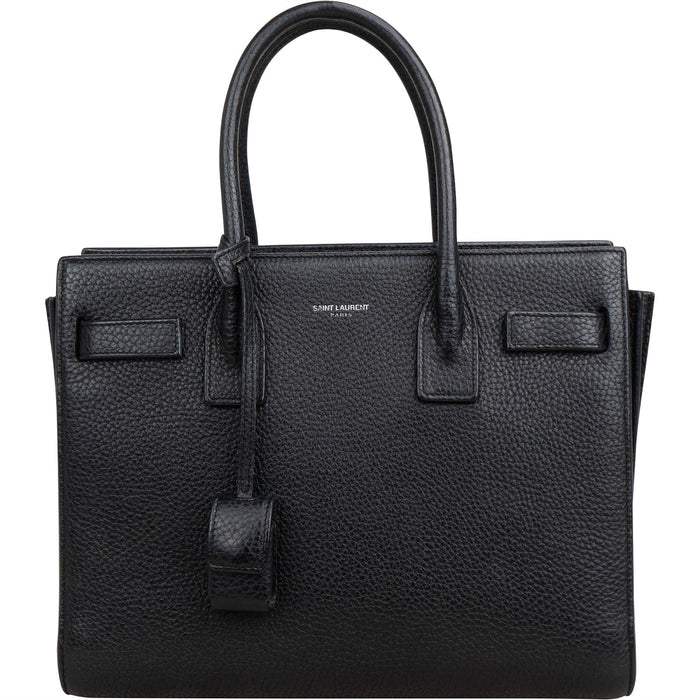 Saint Laurent Grained Leather Sac de Jour Handbag