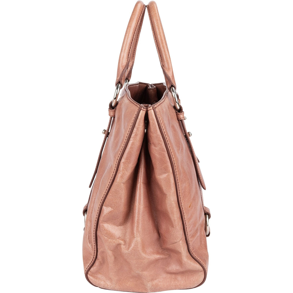 Miu Miu Vitello Lux Leather Handbag