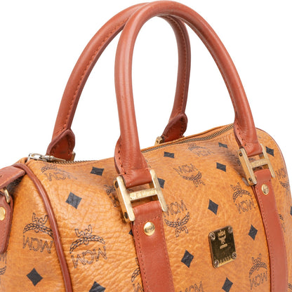MCM Monogram Visetos Boston Handbag