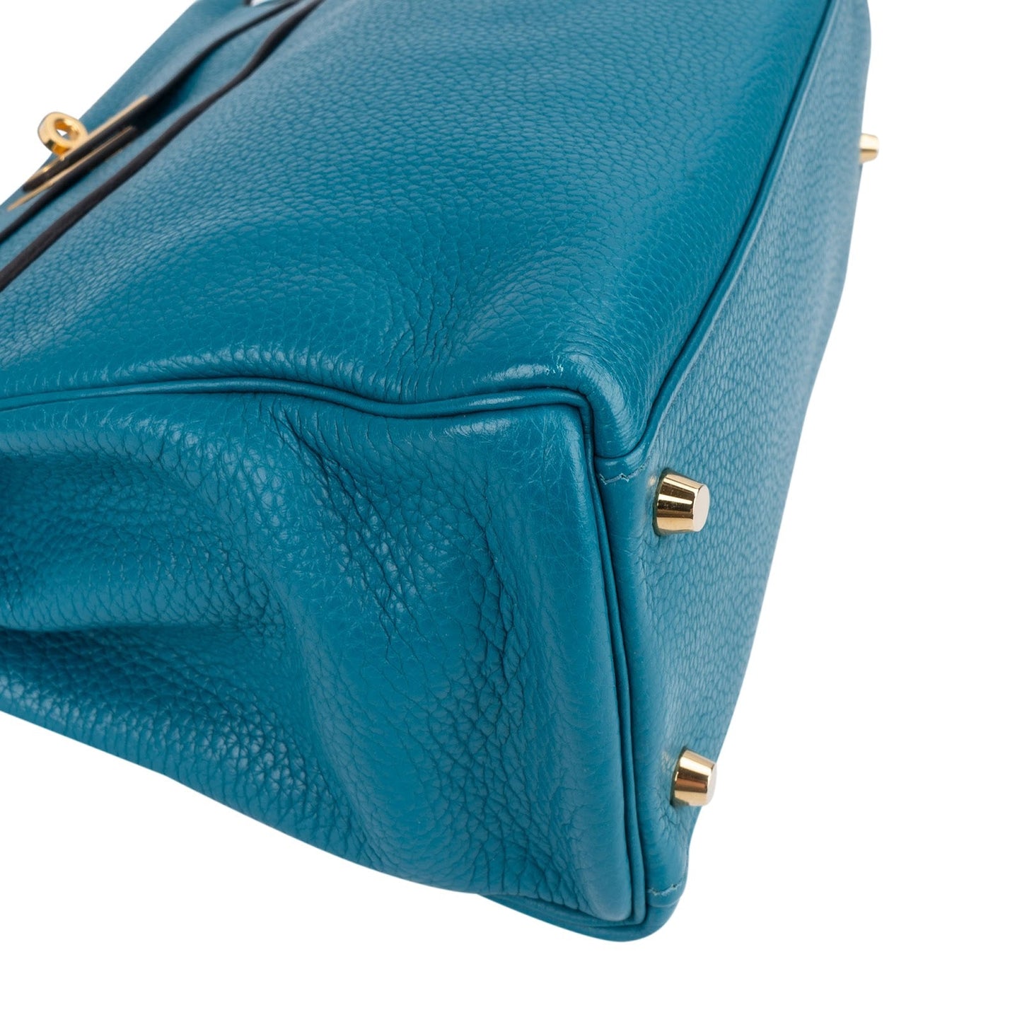 Hermès Bleu Izmir Clemence Leather Kelly 32 Handbag