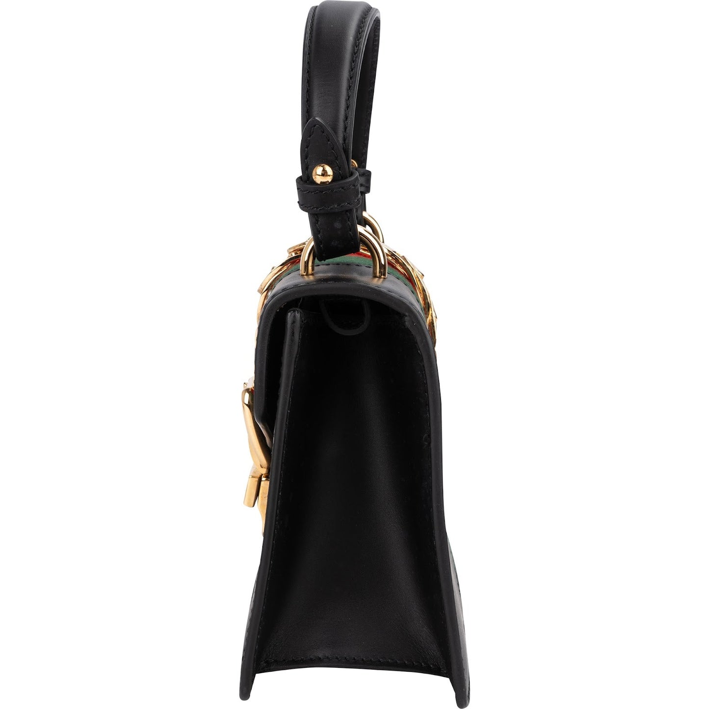 Gucci Black Leather Sylvie Sherry Line Handbag