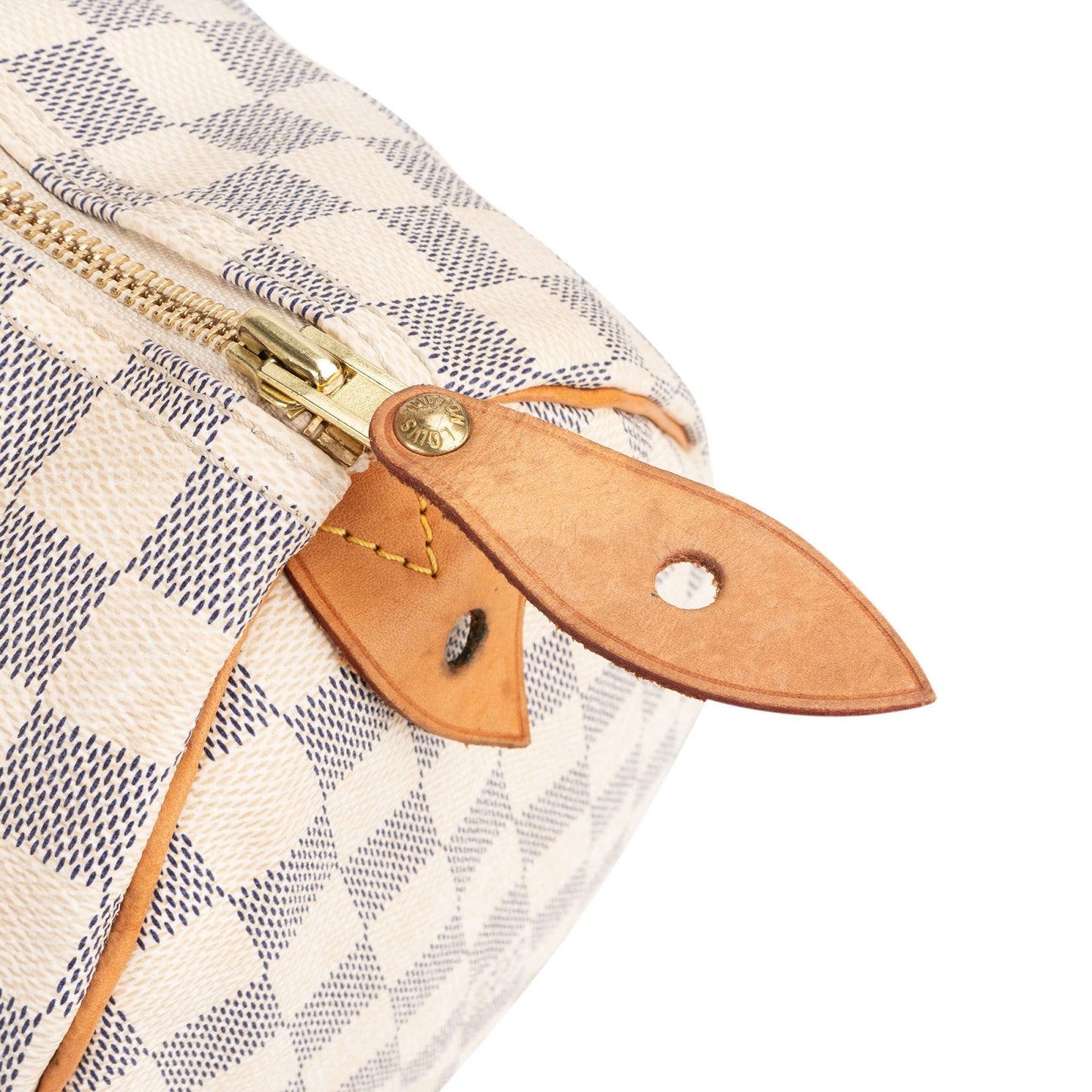 Louis Vuitton Monogram Damier Azur Canvas Speedy 35 Handbag