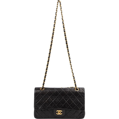 Chanel Quilted Lambskin Medium 24K Gold Double Flap Shoulder Bag