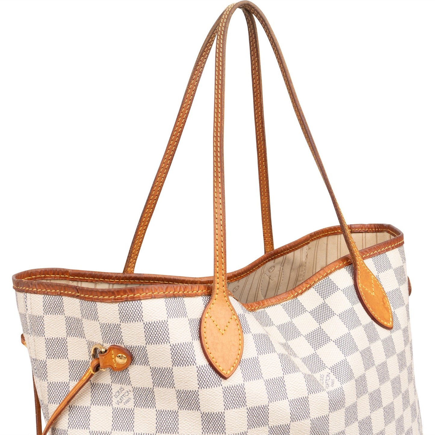 Louis Vuitton Monogram Damier Azur Neverfull MM Shoulder Bag