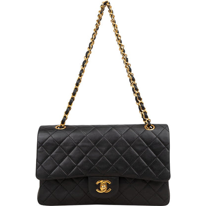 Chanel Quilted Lambskin 24K Gold Medium Double Flap Shoulder Bag