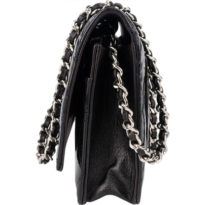 Chanel Quilted Patent Leather Wallet On Chain Crossbody Bag