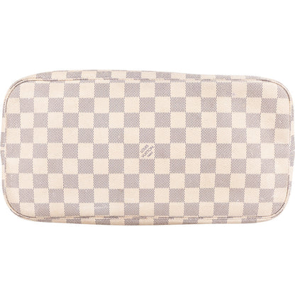 Louis Vuitton Monogram Damier Azur Neverfull MM Shoulder Bag
