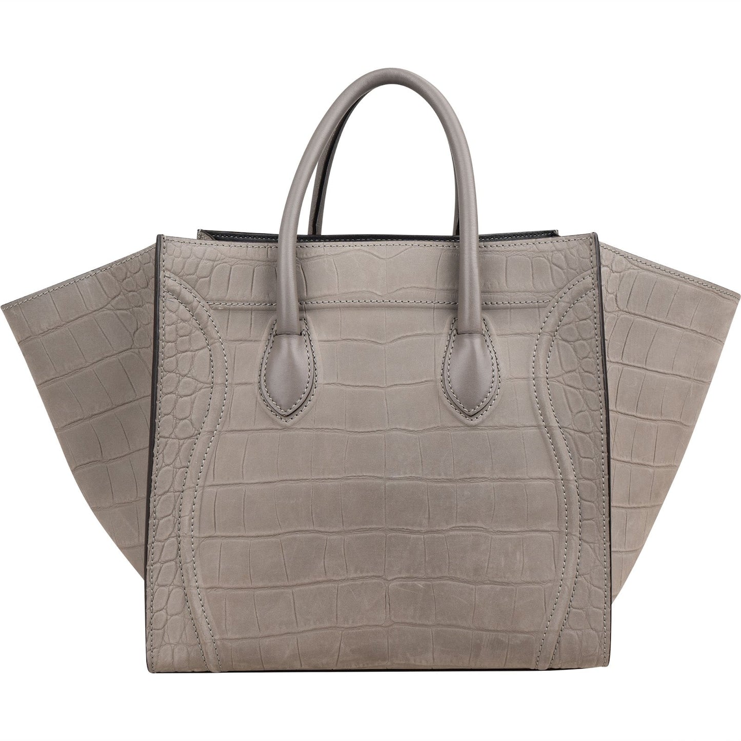 Celine Croc Embossed Leather Phantom Handbag
