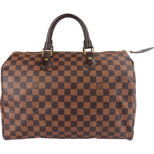 Louis Vuitton Monogram Damier Ebene Speedy 35 Handbag