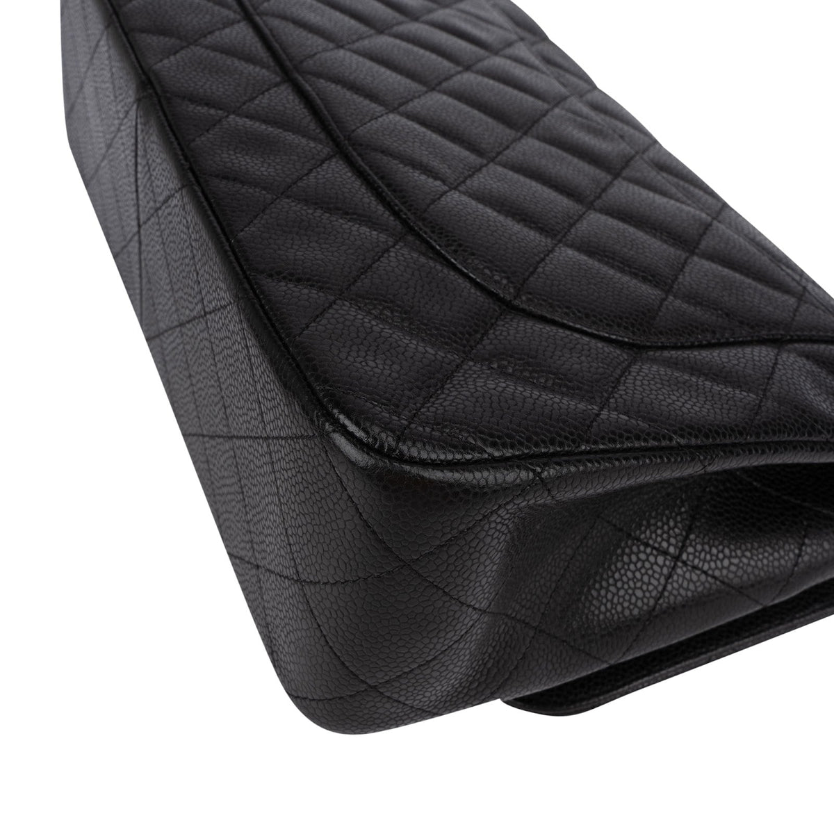 Chanel Quilted Caviar Leather Jumbo Double Flap Crossbody Bag