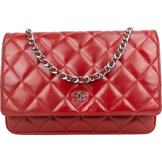 Chanel Quilted Lambskin Wallet On Chain Crossbody Bag